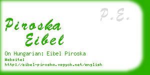 piroska eibel business card